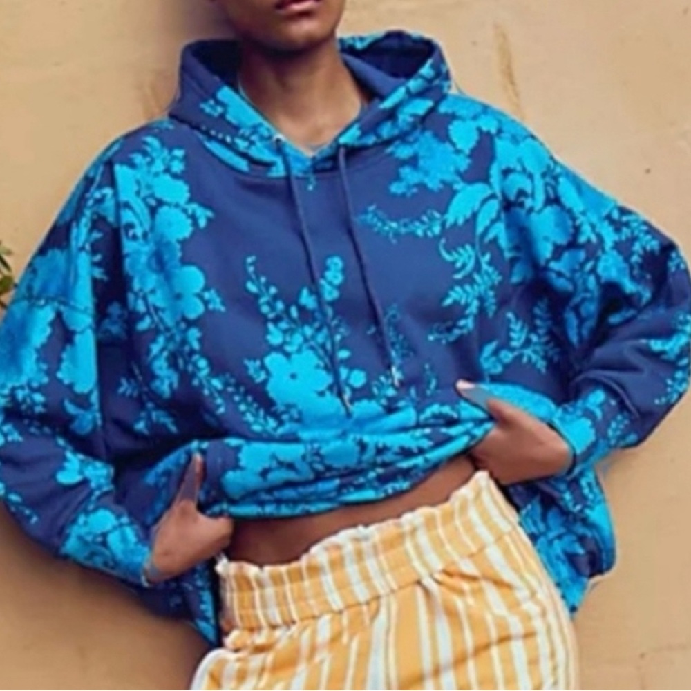 NWT FP Movement by Free People Sprint to the Finish Printed Hoodie